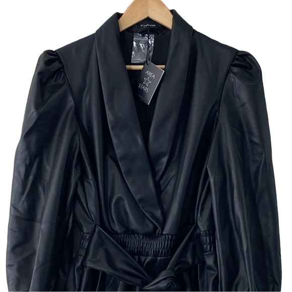 Area Stars Faux Leather Blazer Romper - Picture 5 of 16